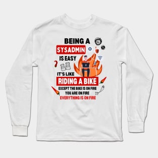 Funny Sysadmin Software Developers Hero Administrator System Admin Long Sleeve T-Shirt